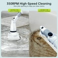 thumbnail image 7 of Electric Spin Scrubber, Full Body IPX7 Waterproof Cordless Shower Scrubber with Extension Handle＆Adjustable Angle,High Speed Power Scrubber with 4 Brush Heads for Bathroom, Tile, Tub, Glass & Sink, 7 of 7