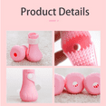 thumbnail image 4 of TELOLY 4 Pcs Cat Shoes Cat Claw  Protection Covers Anti-Scratch Adjustable Silicone Cat Shoes Pink, 4 of 5