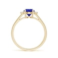 thumbnail image 2 of Angara Natural 1.3 Ct. Tanzanite with Diamond Classic Ring in 14K Yellow Gold for Women (Ring Size: 12), 2 of 9