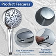 thumbnail image 4 of FEELSO Handheld Showerhead for Bathing 8 Spray Modes Stainless Steel High Pressure Shower Head, Chrome with 59" Hose, 4 of 11