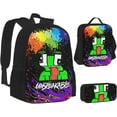 thumbnail image 2 of unspeakable Game Backpack Kawaii Anime Game Unspeakables 3 Pcs Backpacks Set with Thermal Insulated Lunch Tote Purse Pencil Case Multifunctional Laptop Daypack Travel Bag, Lunch Box, Pencil Case, 2 of 5