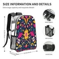thumbnail image 4 of Honeii Cinco De Mayo Floral Print Clear Backpack Heavy Duty Transparent Bag 17" See Through BookBag for Women Men Adults Work Festival Sports Travel, 4 of 7