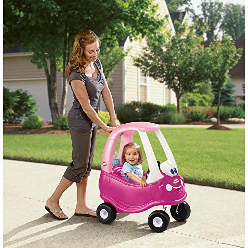 Little Tikes Princess Cozy Coupe Ride-On Toy - Toddler Car Push and Buggy Includes Working Doors, Steering Wheel, Horn, Gas Cap, Ignition Switch - For Boys and Girls Active Play , Pink