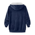 thumbnail image 3 of Winter Coat for Women 2023 Oversized Sherpa Jackets Fuzzy Fleece Hoodies Warm Zip Up Coat Outerwear with Pockets, 3 of 6