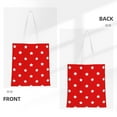 thumbnail image 3 of DouZhe Reusable Grocery Bags, Patriotic Red Stars Lightweight Polyester Canvas Cloth Tote Bag for Travle Gym Shopping School, 15" x 16", 3 of 7