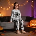 thumbnail image 7 of TOWED22 Kids Halloween Print Pajama Set, Long Sleeve Crew Neck Sleepwear with Pants, Soft Matching Family Holiday Outfit,3-4 Y, 7 of 7