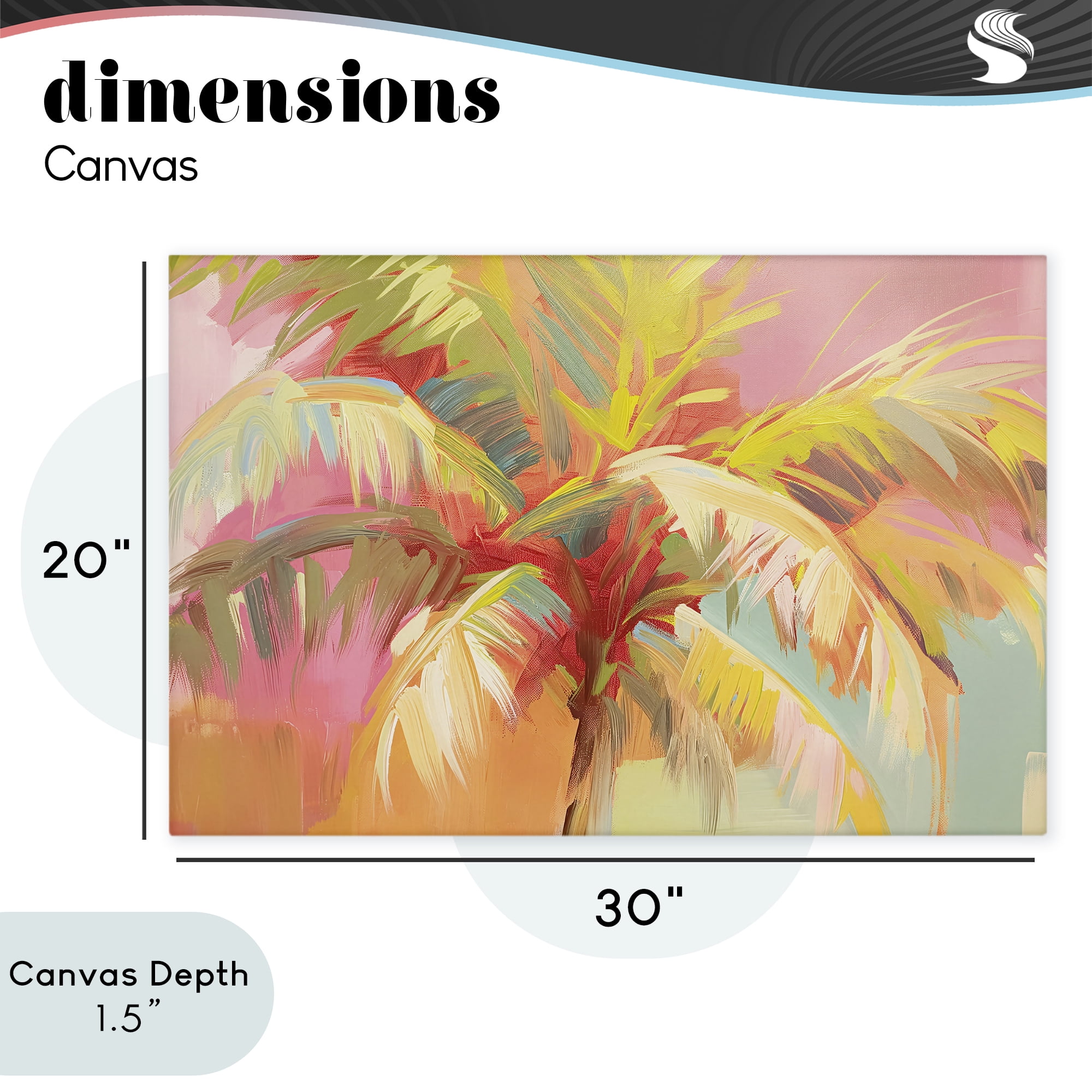 Stupell Industries Warm Palm Leaf Impressions Canvas Wall Art, design by Jacky Ngan
