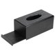 thumbnail image 5 of Caja de pañuelos de madera negra, servilletero de estilo elegante para sala de estar del Hotel en casa, 5 of 5