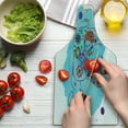 thumbnail image 3 of Elephant Cutting Board, Thailand Elephant Colored in Paisleys Aqua Background Watercolor Nature, Decorative Tempered Glass Cutting and Serving Board, in 3 Sizes, by Ambesonne, 3 of 5