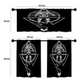 thumbnail image 4 of LALILO Kitchen Curtains and Valances Set of 3 36" Astronaut Window Treatment Tiers for Window Decor, 4 of 5