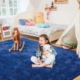 thumbnail image 6 of Ultra Soft Rug for Living Room, 3X5 Fluffy Shag Area Rug for Bedroom, Modern Shaggy Carpets Fuzzy Rug for Teens Dorm Nursery Home Decor Aesthetic, Upgrade Anti-Skid Durable, Blue, 6 of 18