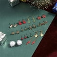 thumbnail image 4 of Faty-T 12 Pairs Christmas Earrings for Women, Xmas Gifts Holiday Cute Stud Earrings Hypoallergenic Christmas Tree Snowflake Bow Snowman Earring, 4 of 9