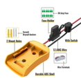 thumbnail image 2 of Power Wheel Adapter for Dewalt 20V Battery, with Fuse, Wire Terminals, 2 of 5