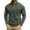 Green, variant on Men's Fashion Solid Color Retro Casual Washed Quarter Zipper Pocket Long Sleeve T-Shirt, Polo Style Top for Daily Wear, Casual Outings and Weekend Style,Black,L