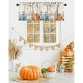 thumbnail image 2 of Fall Valance for Windows Autumn Pumpkin Curtains Valances Harvest Thanksgiving Rod Pocket Valance Window Treatments Maple Leaves Short Curtains for Kitchen Living Room Bedroom 54x18, 2 of 5