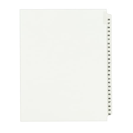 Avery Standard Collated Legal Dividers Avery Style, Letter Size, 26-50 Tab Set (01331)