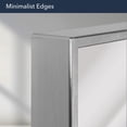 thumbnail image 3 of Head West 24x30" Brushed Nickel Metal Stainless Steel Framed Modern Bathroom Vanity Wall Mirror, 3 of 9