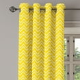 thumbnail image 3 of Ambesonne Modern Grommet Curtain, Chevron Pattern Yellow, 50" x 63", Yellow and White, 3 of 6
