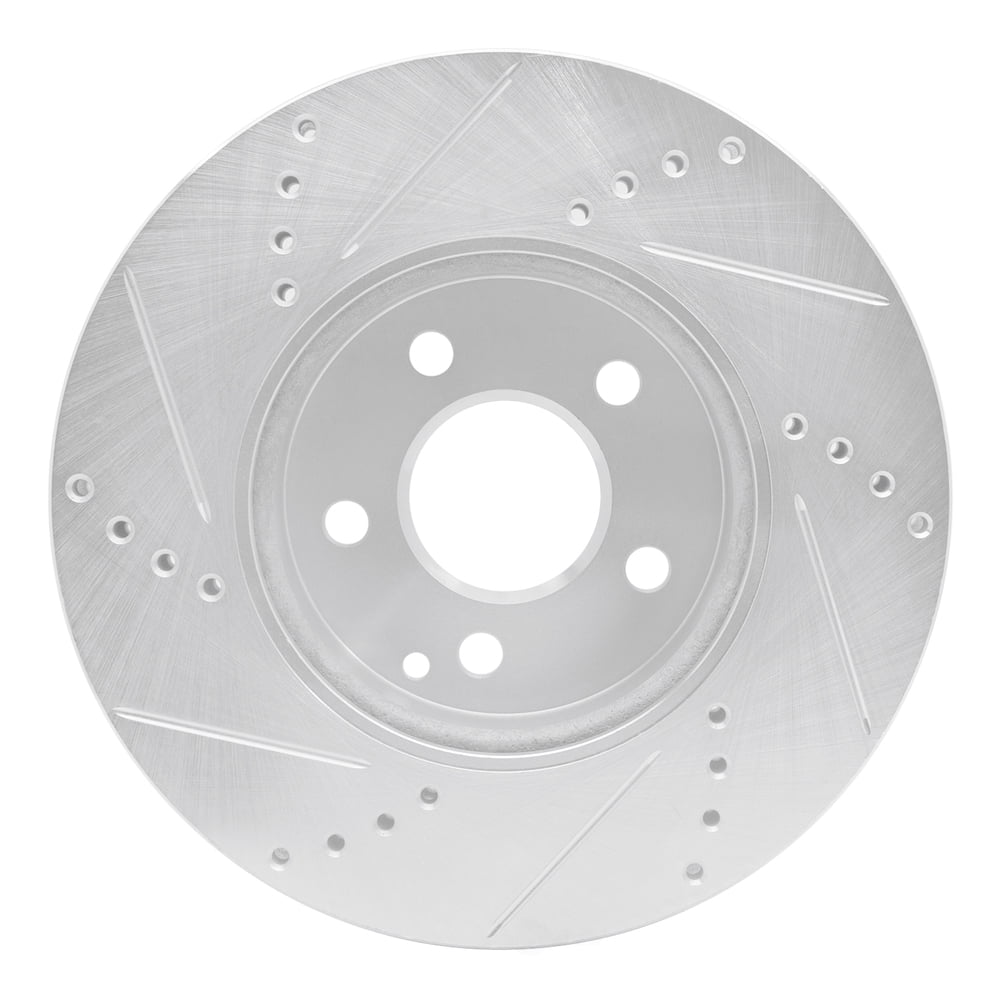 Dynamic Friction Company 631-63050R DFC Brake Rotor - Drilled And Slotted - Silver