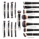 thumbnail image 3 of Set de brochas de maquillaje MAANGE, 16 unidades, con bolsa y caja de regalo, color negro, 3 of 8