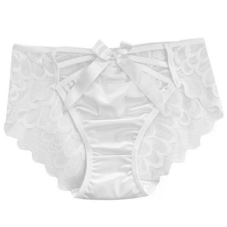 Fulorrnie Underwear for Women Comfort High Waist Cute Panties Briefs Elastic Flat Seams Stretchable Panty White XL