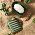 thumbnail image 5 of Soap Dish Self Draining Soap Dish with Lid Shower Bar Soap Holder Tray with Drain Soap Saver for Kitchen Bathroom Accessories (Cactus Shape), 5 of 8