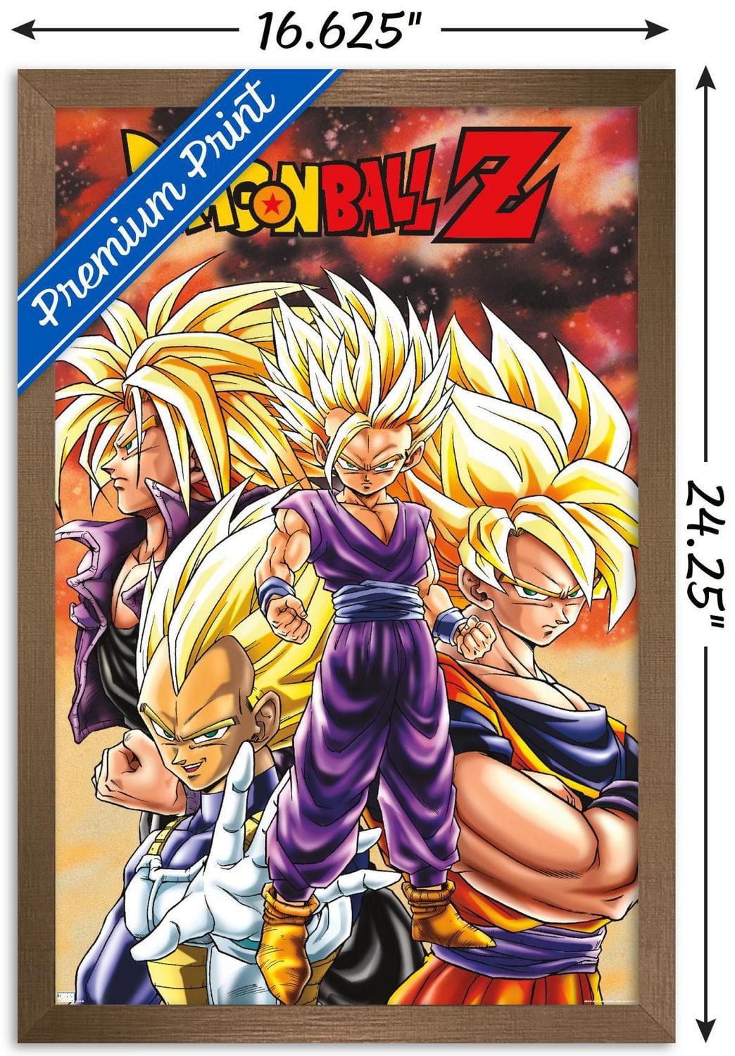 Dragon Ball Z - Saiyans Wall Poster, 22.375" x 34"