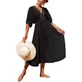 thumbnail image 1 of Xishao Mujer Traje de Baño Cubrir Bikini Vestido de Playa Cmisola y Pareos Cover up I-Black Talla Única I-Black Talla Única Xishao ropa, 1 of 2