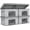 Grey, variant on Storage Bins with Lids, Large Closet Organizers and Storage with Handles & Window, Foldable Fabric Storage Boxes with Lids for Home, Closet, Bedroom, 4 Pack, (Gray, 16.5“ x 12” x 12")