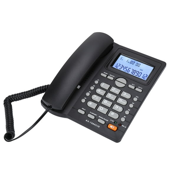 Spptty Répondeur Téléphonique Filaire avec Haut-Parleur Enregistrement du Temps d'Appel Maison pour Calculatrice Téléphone