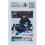Matty Beniers Seattle Kraken Autographed 2022-23 Upper Deck Series 1 Young Guns #213 Beckett Fanatics Witnessed Authenticated 10 Rookie Card with "2023 Calder" Inscription - Fanatics Authentic