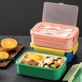 thumbnail image 4 of Children's Lunch Box with 3 Compartments, Bento Box Adult 1400 ml Lunch Box for Adults and Children, Microwave and Dishwasher Safe Blue, 4 of 5