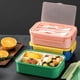 thumbnail image 4 of Fiambrera infantil con 3 compartimentos, Bento Box Adult 1400 ml Fiambrera para adultos y niños, Apta para microondas y lavavajillas Azul, 4 of 5