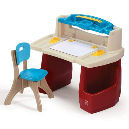 Step2 Deluxe Art Master Desk Kids Art Table with Storage and Chair