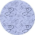 thumbnail image 1 of Ahgly Company Machine Washable Indoor Round Transitional Heavenly Blue Area Rugs, 7' Round, 1 of 7