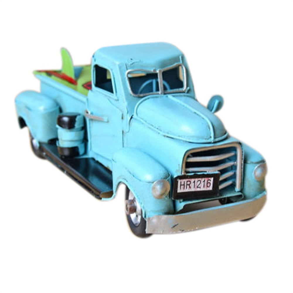 vintage red metal truck