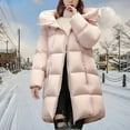 thumbnail image 2 of Aoiroe Long Puffy Coat Women Winter Coat Winter Coats For Women Womens Jacket Women'S Coats Women'S Sweatcoat Winter Jackets For Women Pink L, 2 of 5