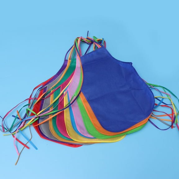 SEWCHICS 12-Pack Painting Aprons with Waist Straps, Assorted Colors for Comfortable and Easy Tying
