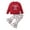 Red, variant on Baby Girl Valentine's Outfits Round Neck Long Sleeve Letter Print Tops   Elastic Waist Heart Flare Pants Infant Toddler Set