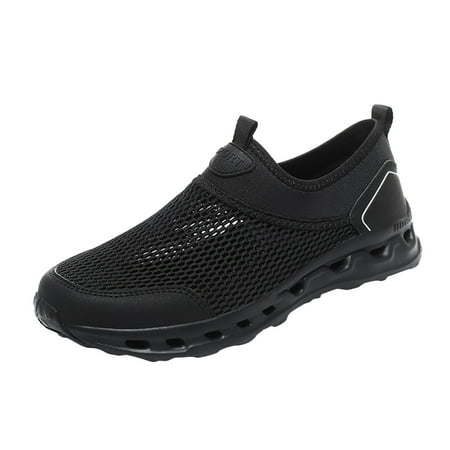 

Caqnni Mens Running Sneakers Men Sport Fitness Gym Jogging Walking Lightweight Shoes (Black 43)