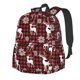 thumbnail image 1 of Disketp Plaid Reindeer Snowflakes Mochila Escolar de Gran Capacidad y Peso Ligero, Mochila de Viaje Ideal para Escuela, Trabajo y Uso Diario, Cómoda y con Estilo, 1 of 8