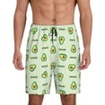 thumbnail image 2 of Rocae Green Avocado for Men's Soft Sleep Pajama Shorts, Waistband and Pockets, 2 of 9