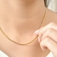 thumbnail image 4 of JeenMata 16 Inch Dainty Chain Necklace - Minimalist Fashion Necklace in Yellow Gold Plating, 4 of 6