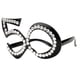 thumbnail image 5 of glitter crystal black birthday glasses aniversario fiesta de bodas negro 50 Sunnimix Anteojos de la fiesta de cumpleaños, 5 of 7