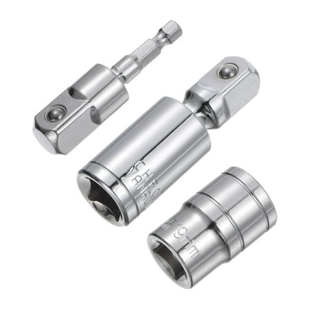 

Uxcell 1/2 Drive 19mm Shallow Socket Swivel Joints Hex Shank Impact Driver Adaptor Set