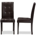 thumbnail image 4 of Bowery Hill Faux Leather Dining Side Chair in Brown (Set of 2), 4 of 7