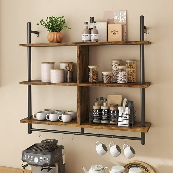Estantes Flotantes para Cocina, Montaje Rápido en Pared, Soportes Metálicos Pinmoco 1J-RST