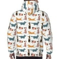 thumbnail image 7 of Lsque Dogs Pug Pattern Casual Men's Hoodie,Hooded Sweatshirt with Kangaroo Pocket,Pullover Hoodie-3X-Large, 7 of 7