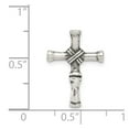 thumbnail image 2 of White Sterling Silver Charm Pendant 19 mm 14 Antiqued Cross Slide, 2 of 2