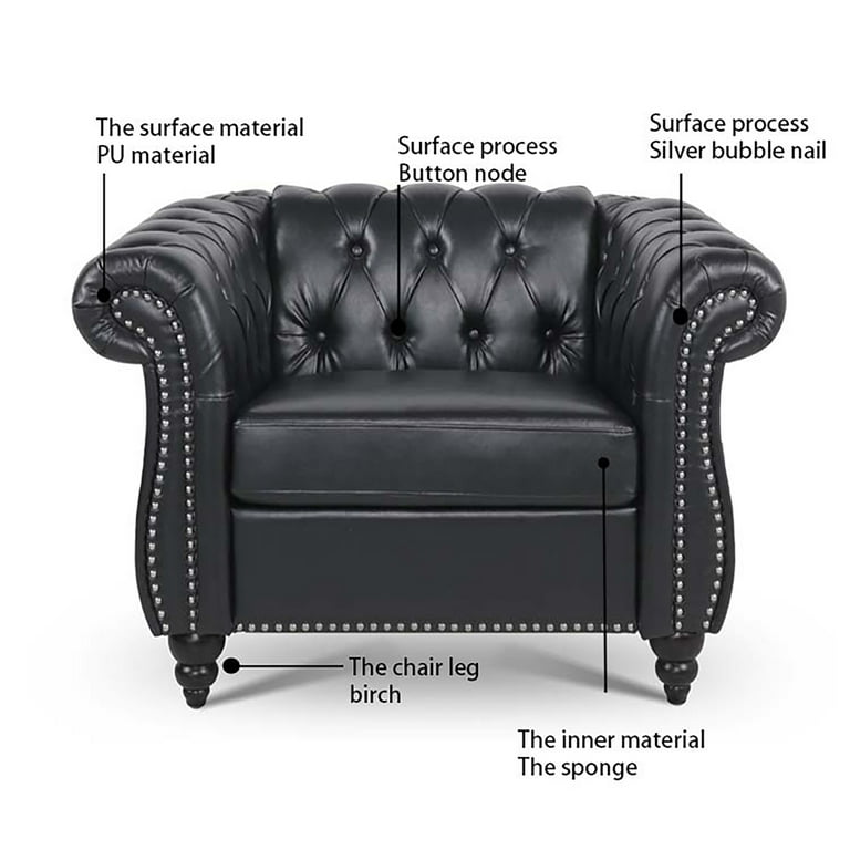 Low back chesterfield chair sale